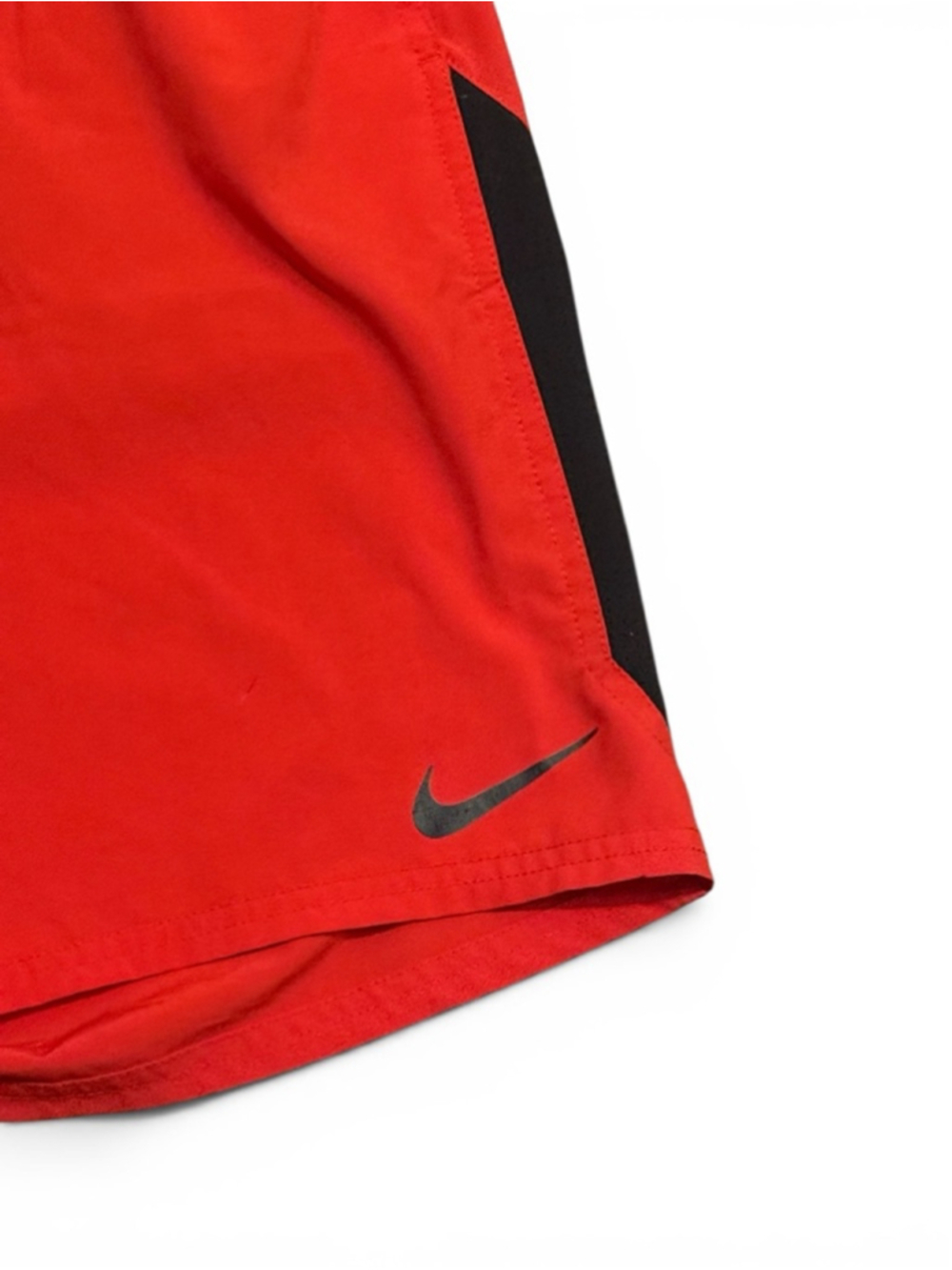 Nike Men’s Red/Black Lined Athletic Swim Trunks Shorts Drawstring Size Large - Picture 3 of 8
